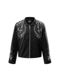 LUMINOUS DAWN PEARL RHINESTONE ZIP JACKET