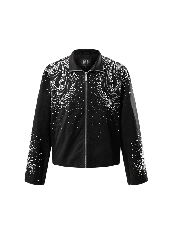 CHAQUETA CON CREMALLERA PERLAS Y PEDRERÍA LUMINOUS DAWN