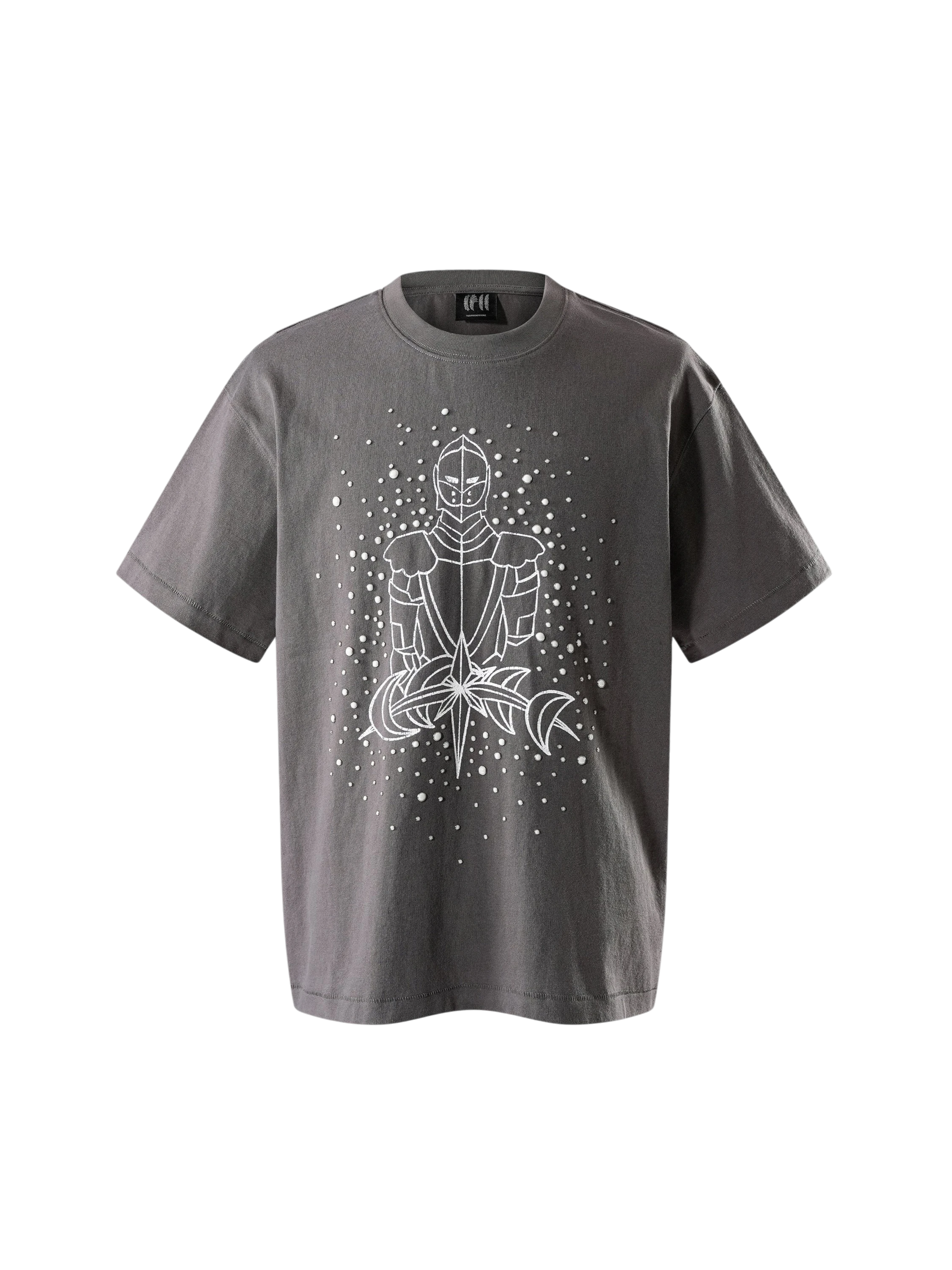 TBHNP Luminous Dawn sketch knight rhinestone t-shirt — men's streetwear graphic tee