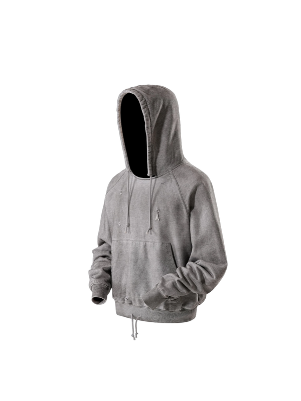 HOODIE PULLOVER DISCIPLE MANCHADA Y DESGASTADA