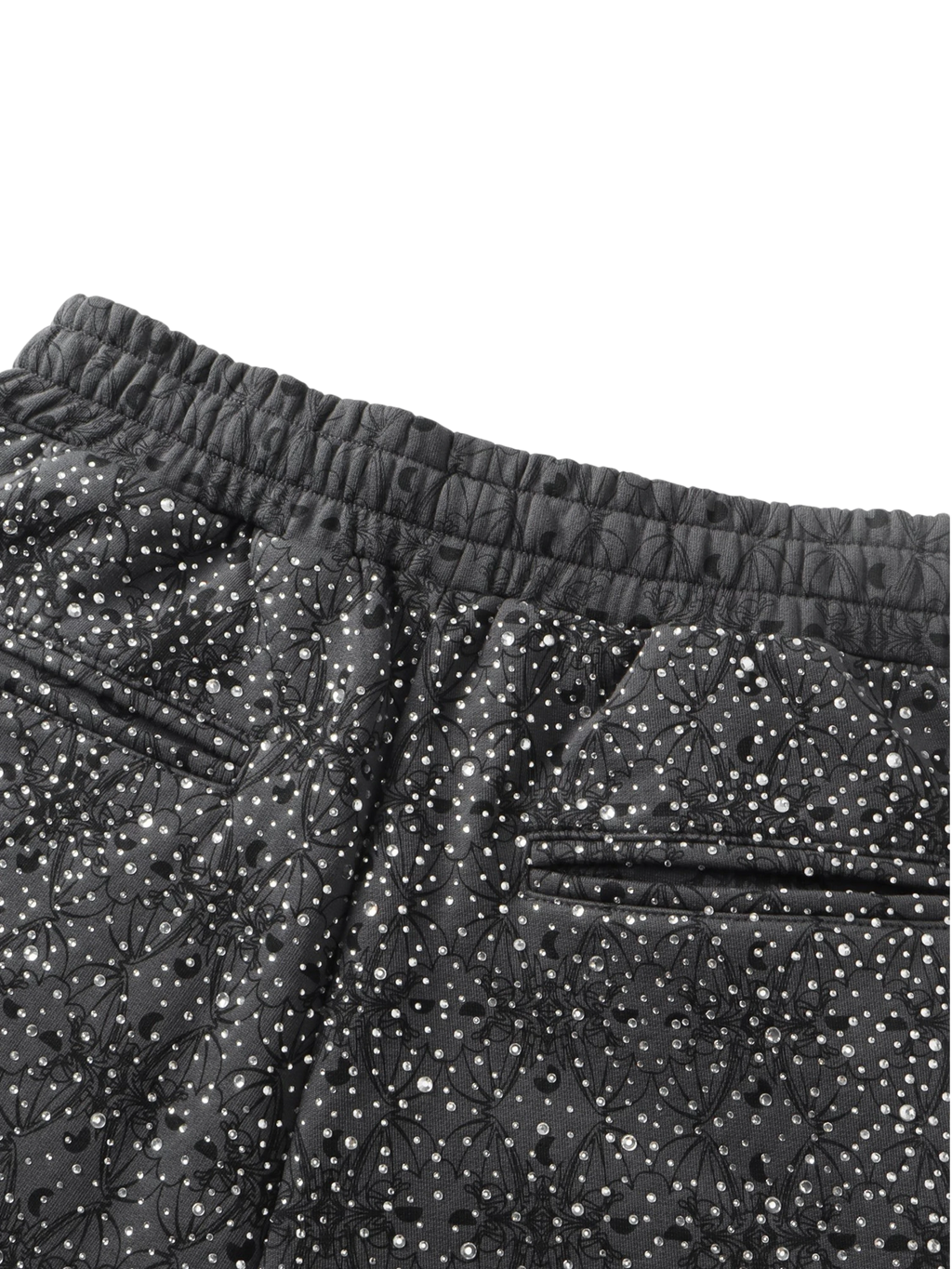 LUMINOUS DAWN DARK PATTERN RHINESTONE PANTS