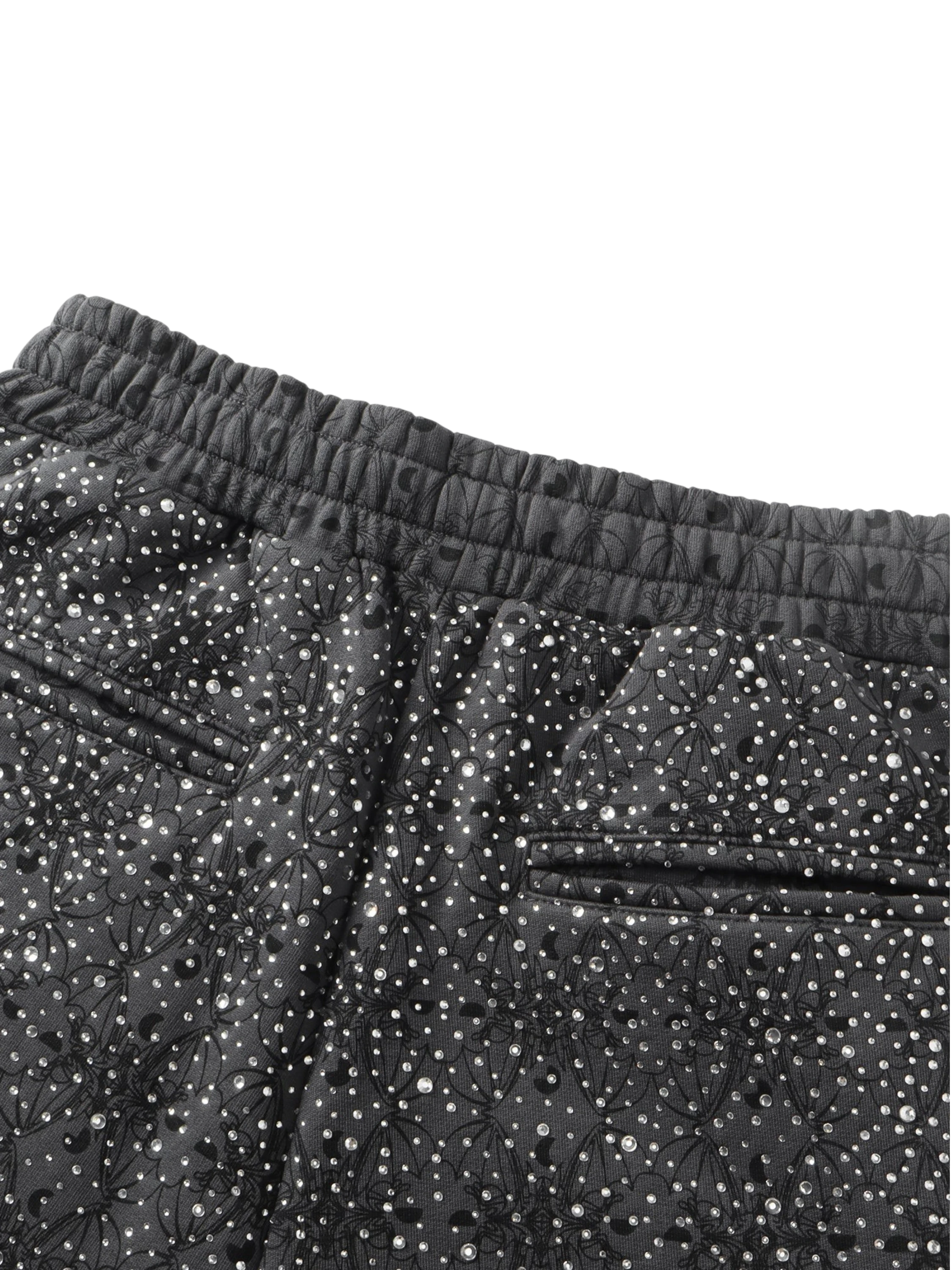 TBHNP Luminous Dawn all-over rhinestone wide-leg pants — men's streetwear pants