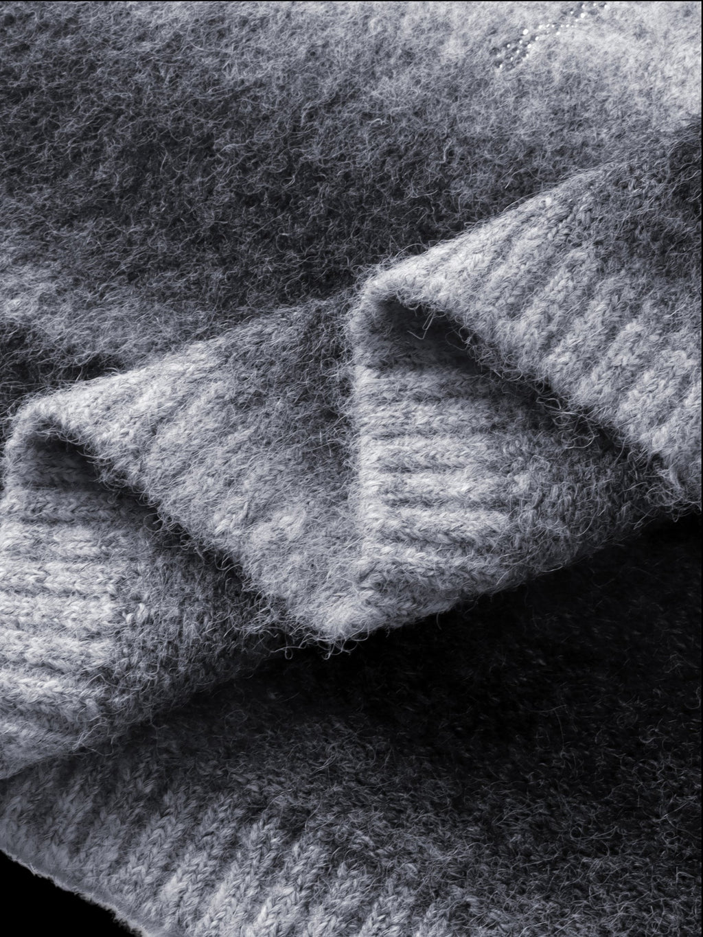 LUMINOUS DAWN RHINESTONE MOHAIR KNIT SWEATER