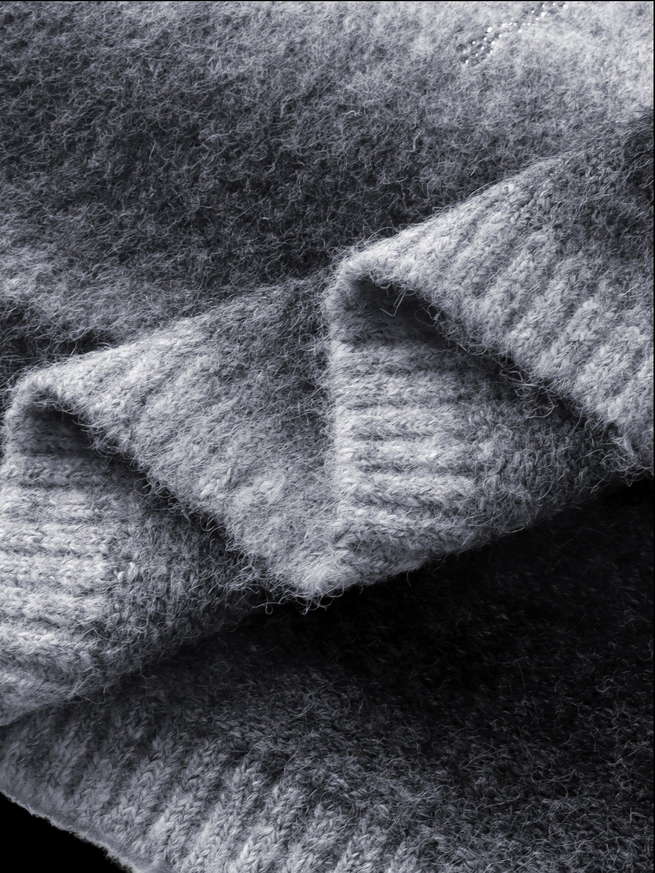 TBHNP Luminous Dawn rhinestone mohair knit sweater — men's streetwear fuzzy knit jumper