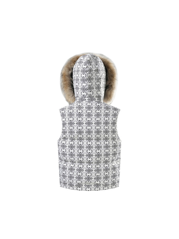 LUMINOUS DAWN BAT PATTERN DOWN VEST