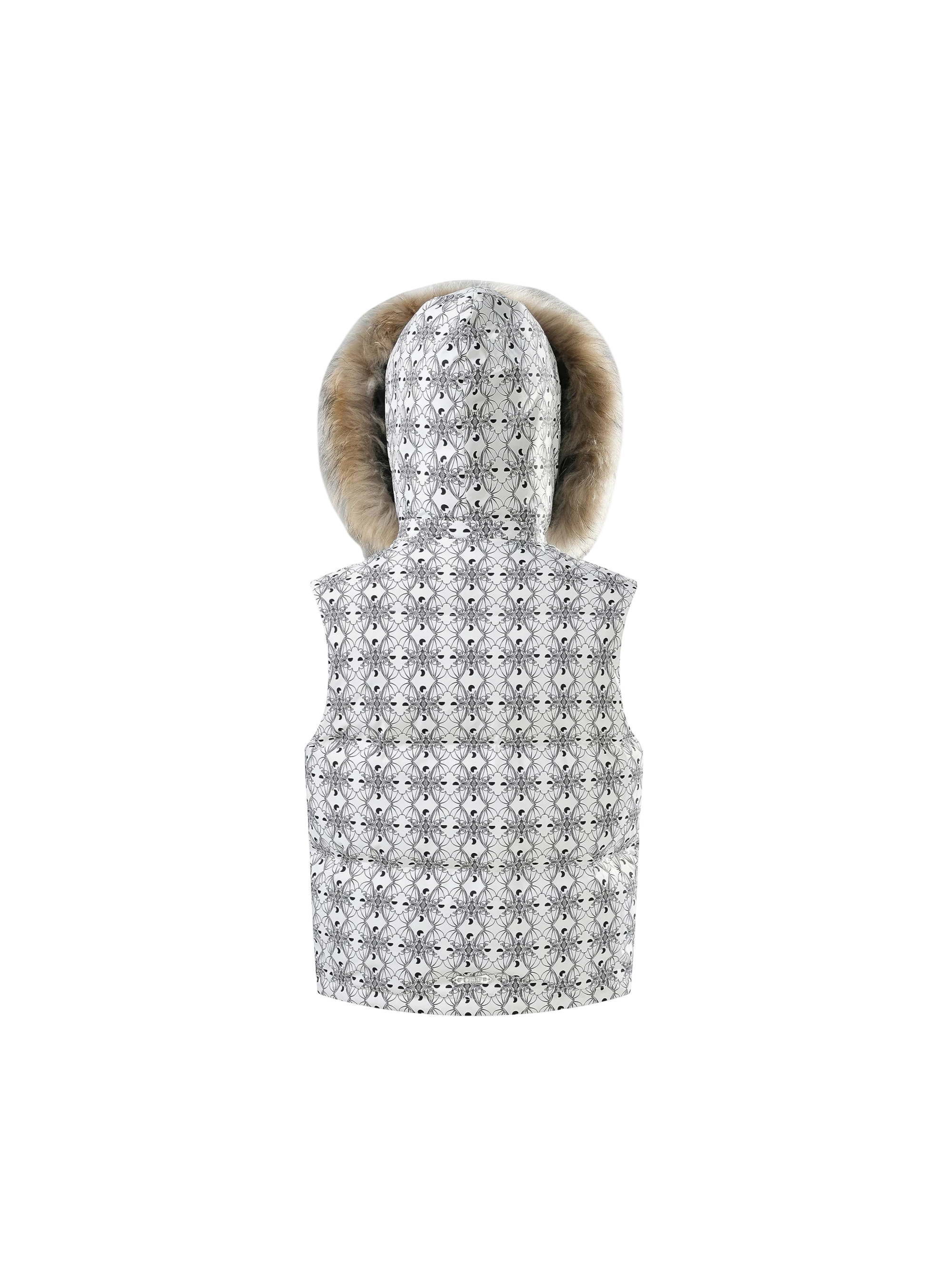 TBHNP Luminous Dawn bat pattern down puffer vest — men's streetwear gilet