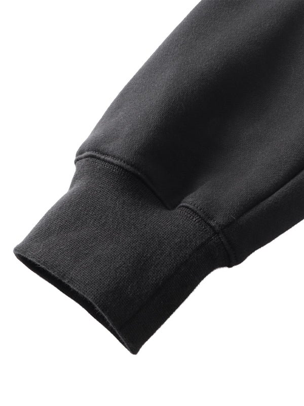 LUMINOUS DAWN DOUBLE-HEADED EAGLE RHINESTONE PRINTED ZIP HOODIE