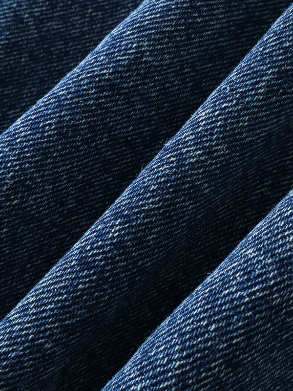 LUMINOUS DAWN RHINESTONE CROPPED DENIM JACKET