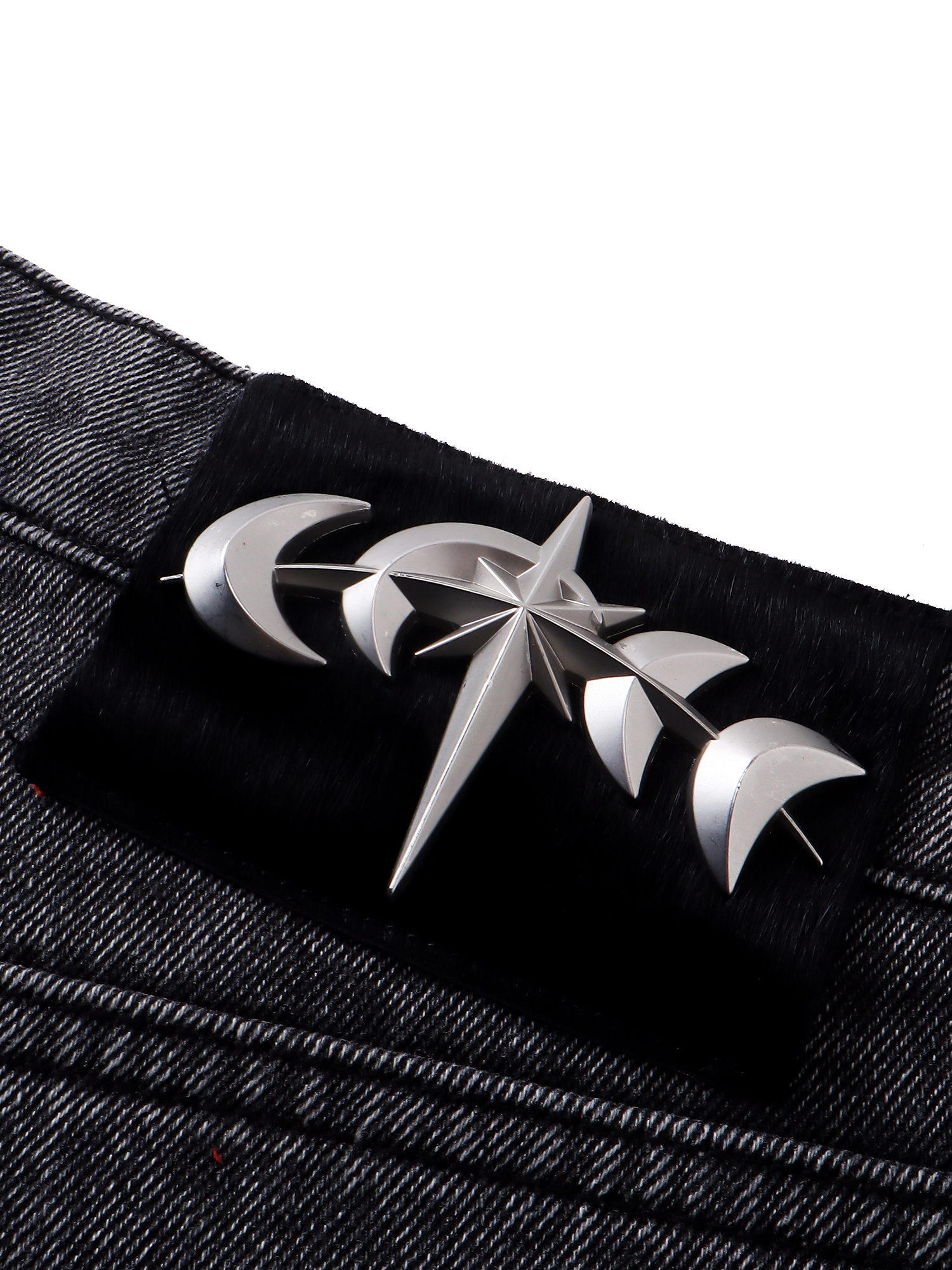 LUMINOUS DAWN RHINESTONE COBWEB  CROPPED JEANS