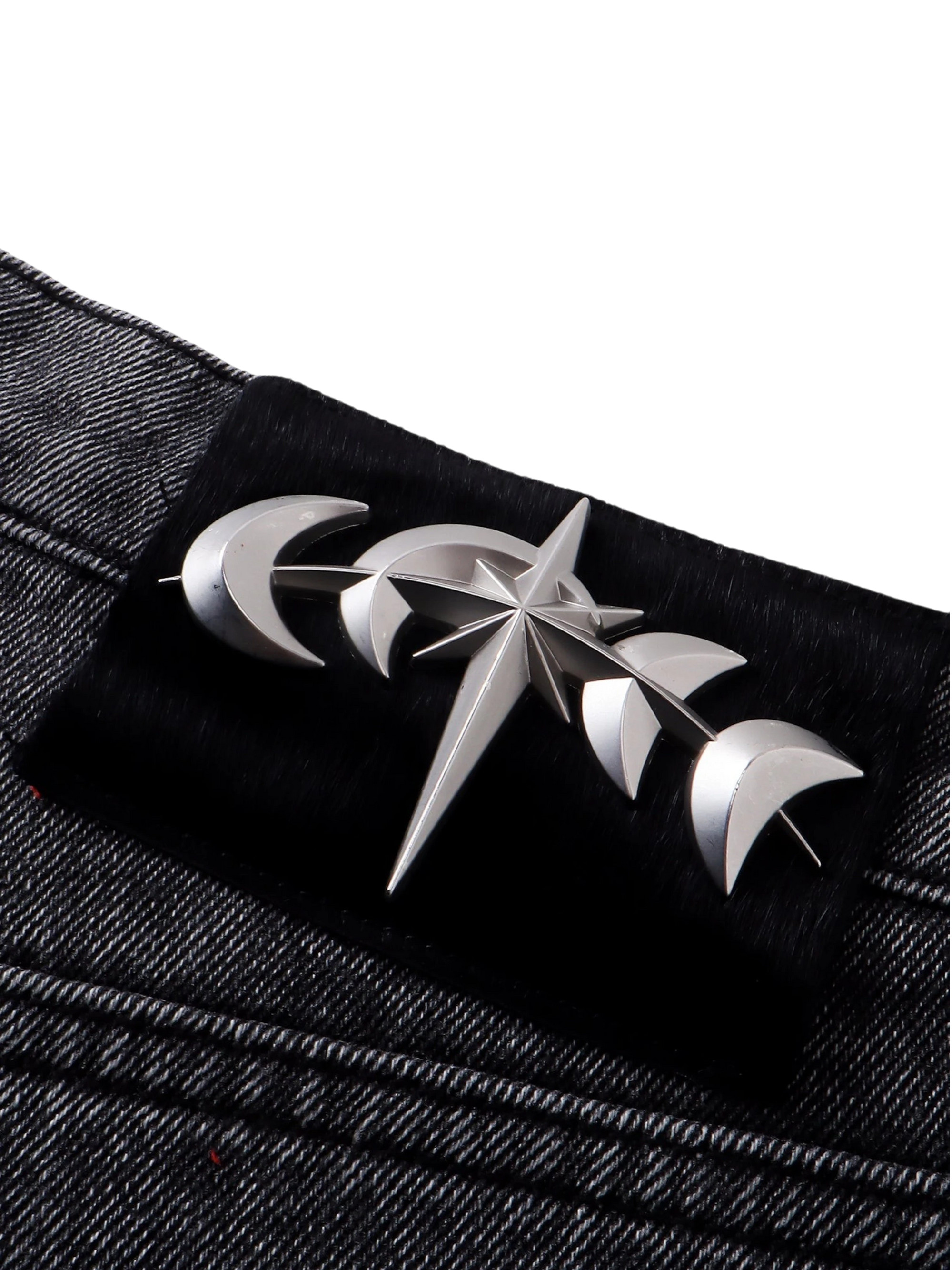 TBHNP Luminous Dawn cobweb rhinestone cropped jeans — men's streetwear denim
