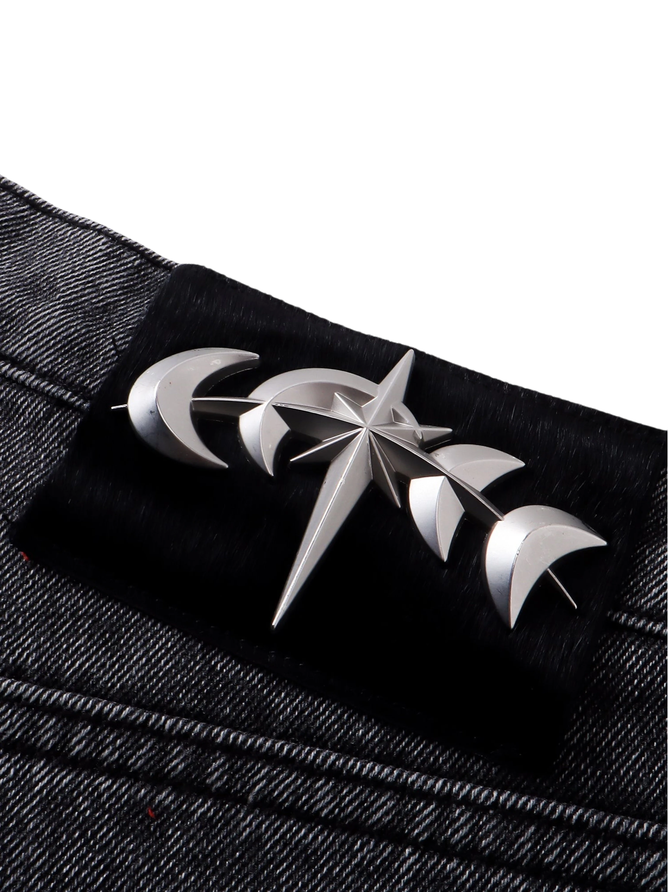 TBHNP Luminous Dawn cobweb rhinestone cropped jeans — men's streetwear denim