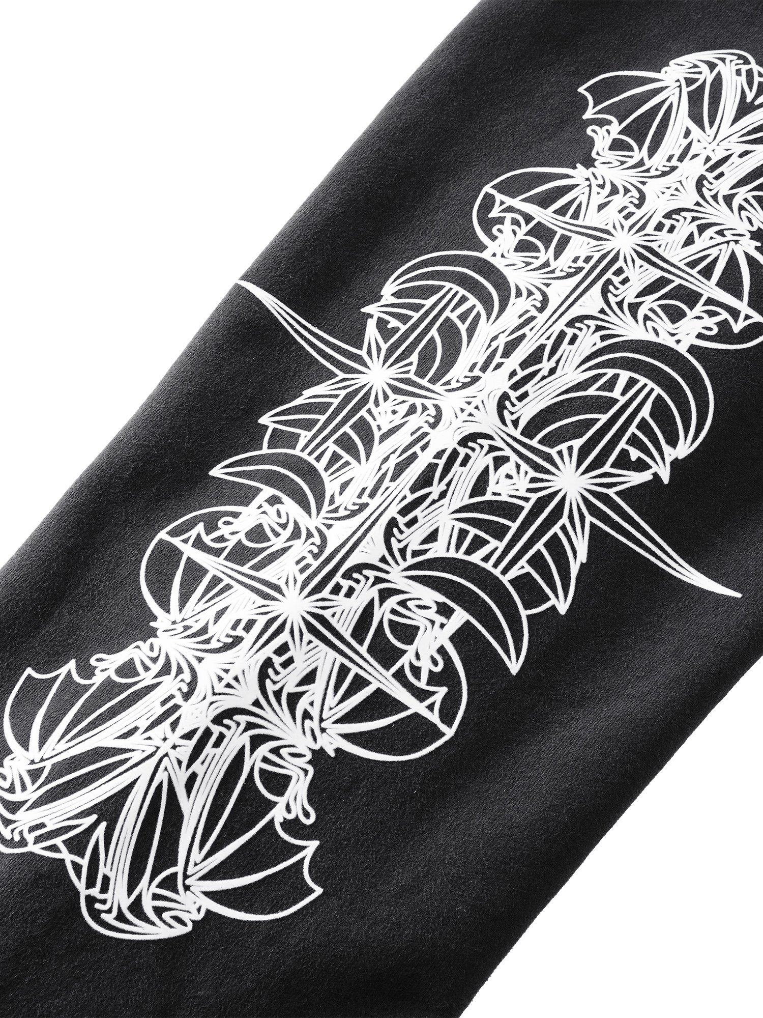 LUMINOUS DAWN ASTRAL LOGO FLOCKED PANTS