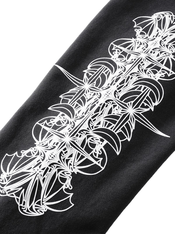 LUMINOUS DAWN ASTRAL LOGO FLOCKED PANTS