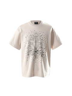 TBHNP Luminous Dawn sketch knight rhinestone t-shirt — men's streetwear graphic tee