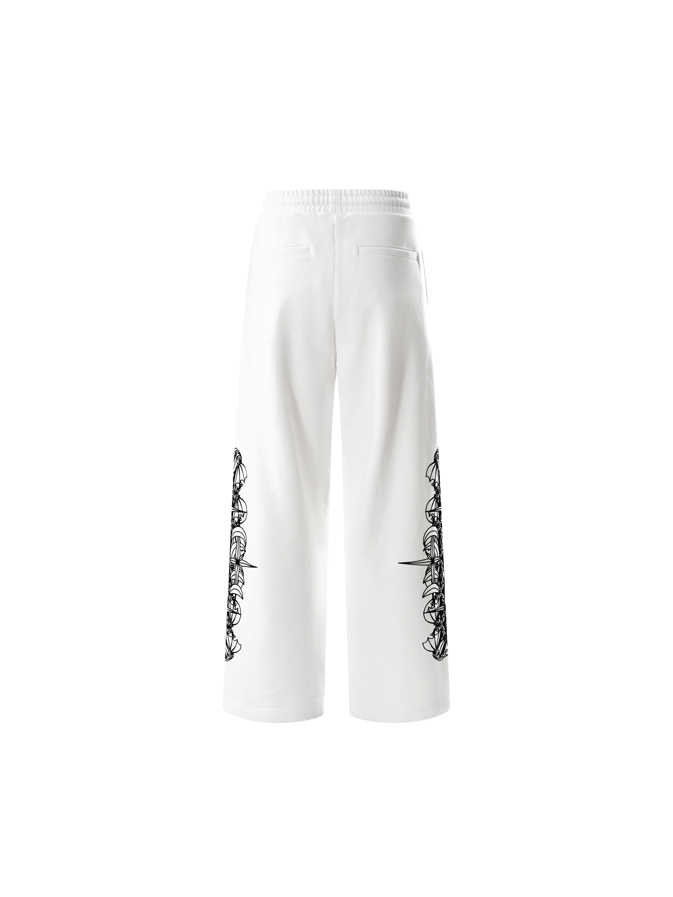 LUMINOUS DAWN ASTRAL LOGO FLOCKED PANTS