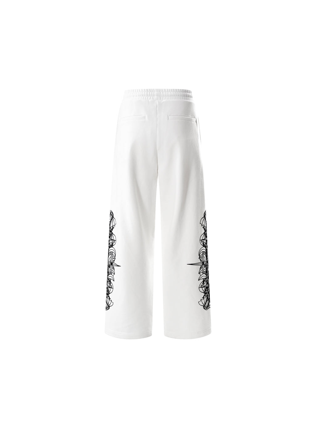 LUMINOUS DAWN ASTRAL LOGO FLOCKED PANTS