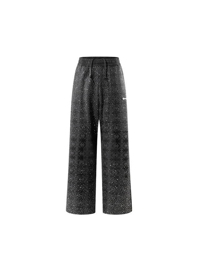 DARK PATTERN RHINESTONE PANTS