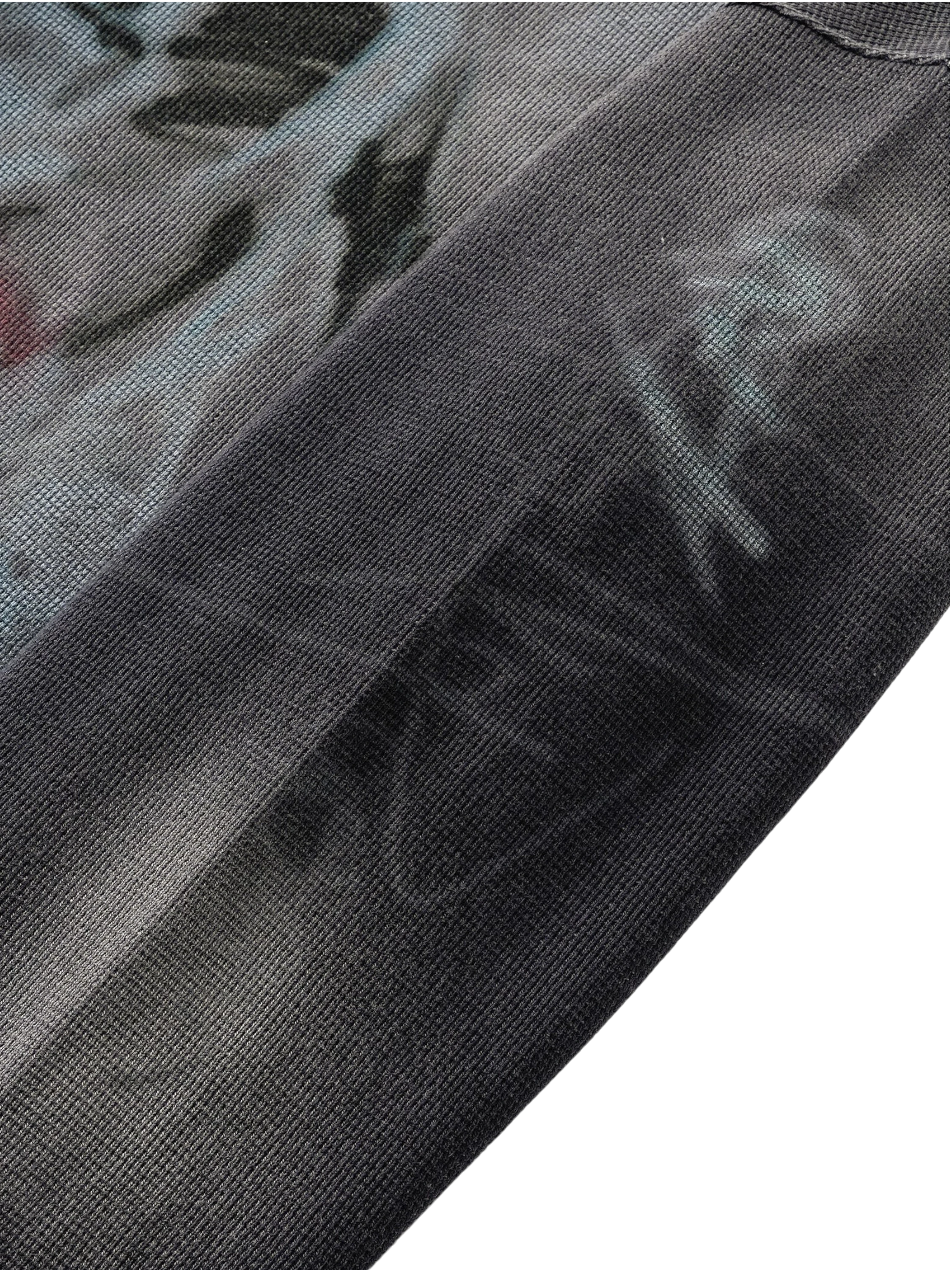 TBHNP Disciple graffiti spray long-sleeve tee, dark grey — men's streetwear graphic tee