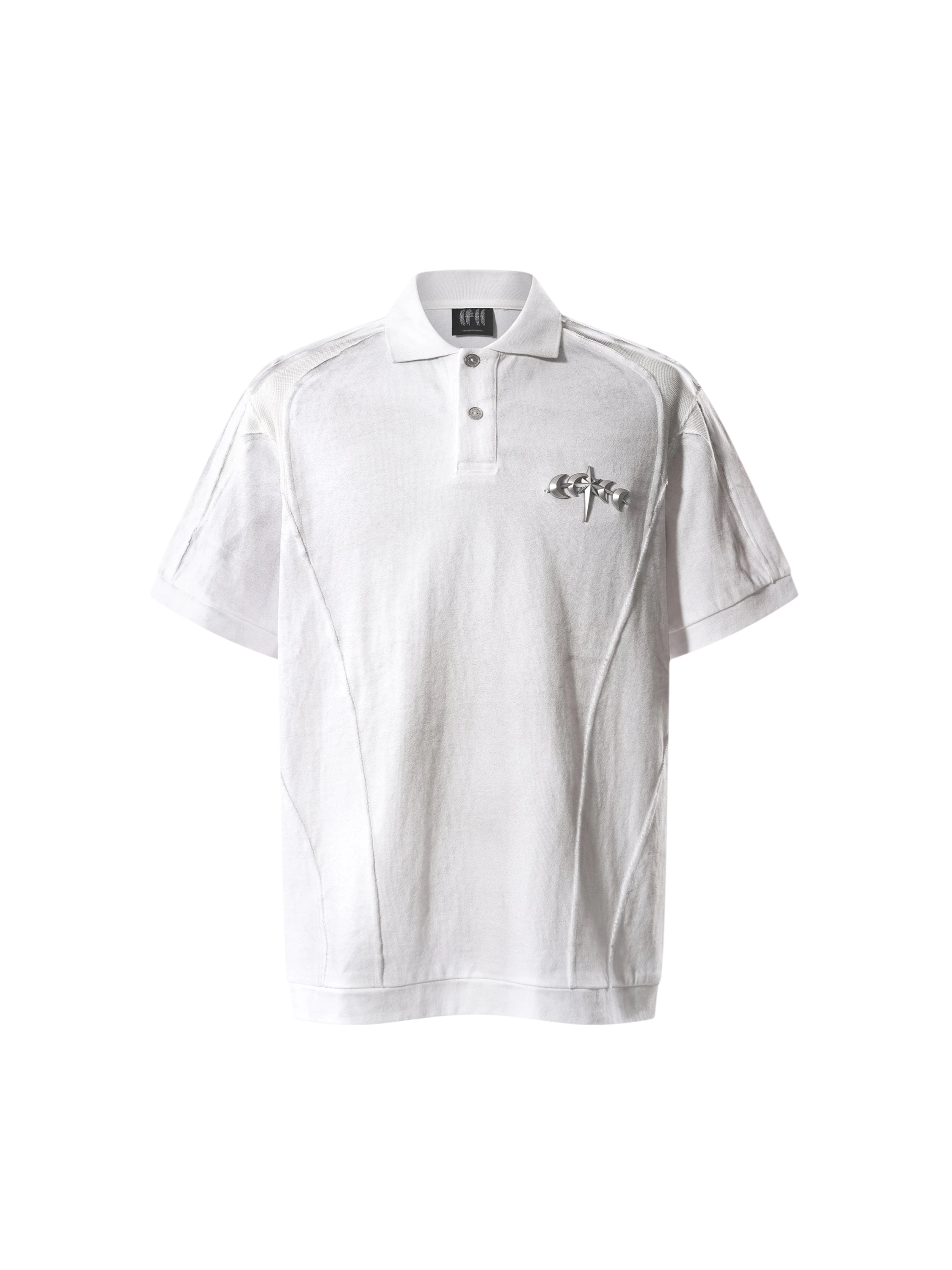 TBHNP Luminous Dawn structured seam polo shirt — men's streetwear short-sleeve polo