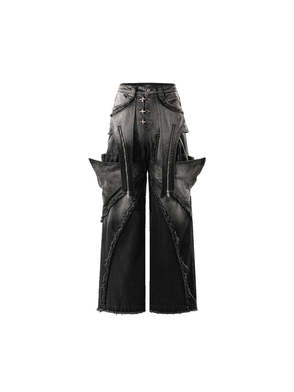 LUMINOUS DAWN SCULPTED BAT FLARE JEANS