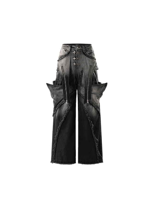 SCULPTED BAT FLARE JEANS