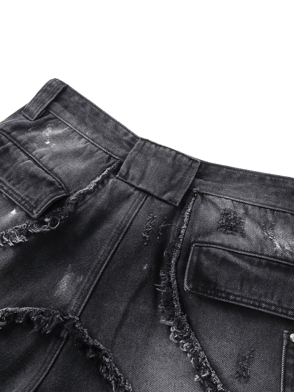 LUMINOUS DAWN RIVET RIBBON BAGGY JEANS