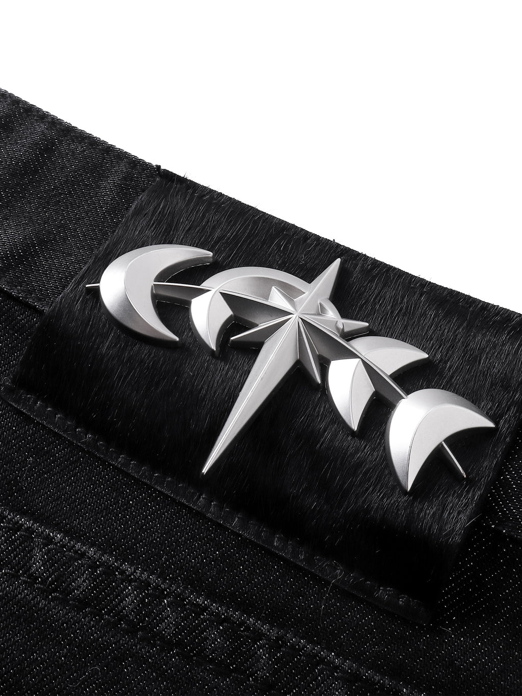 LUMINOUS DAWN ASTRAL METAL LOGO SILKY FLARE JEANS