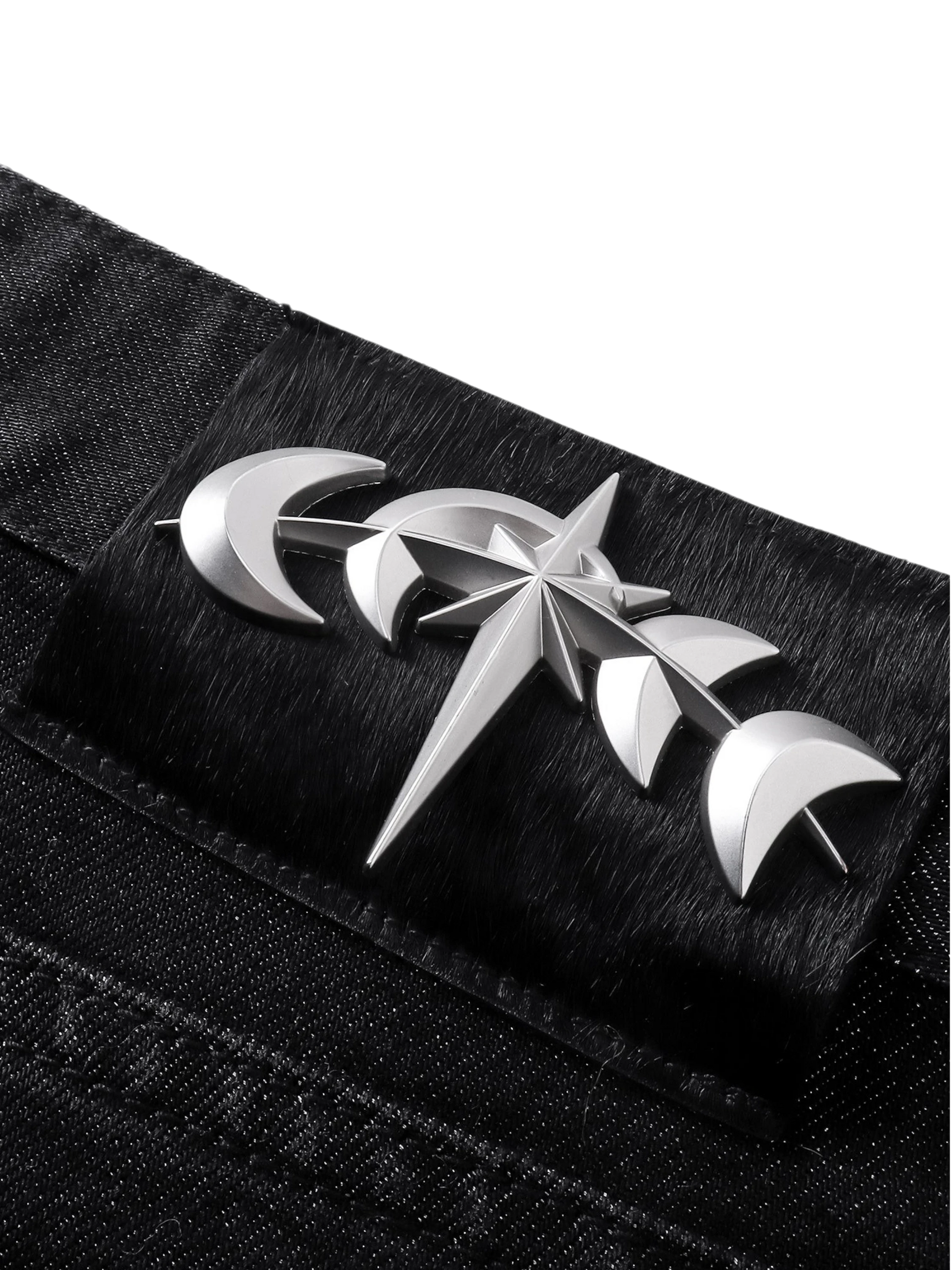 TBHNP Luminous Dawn astral logo coated flare jeans, black — men's streetwear denim