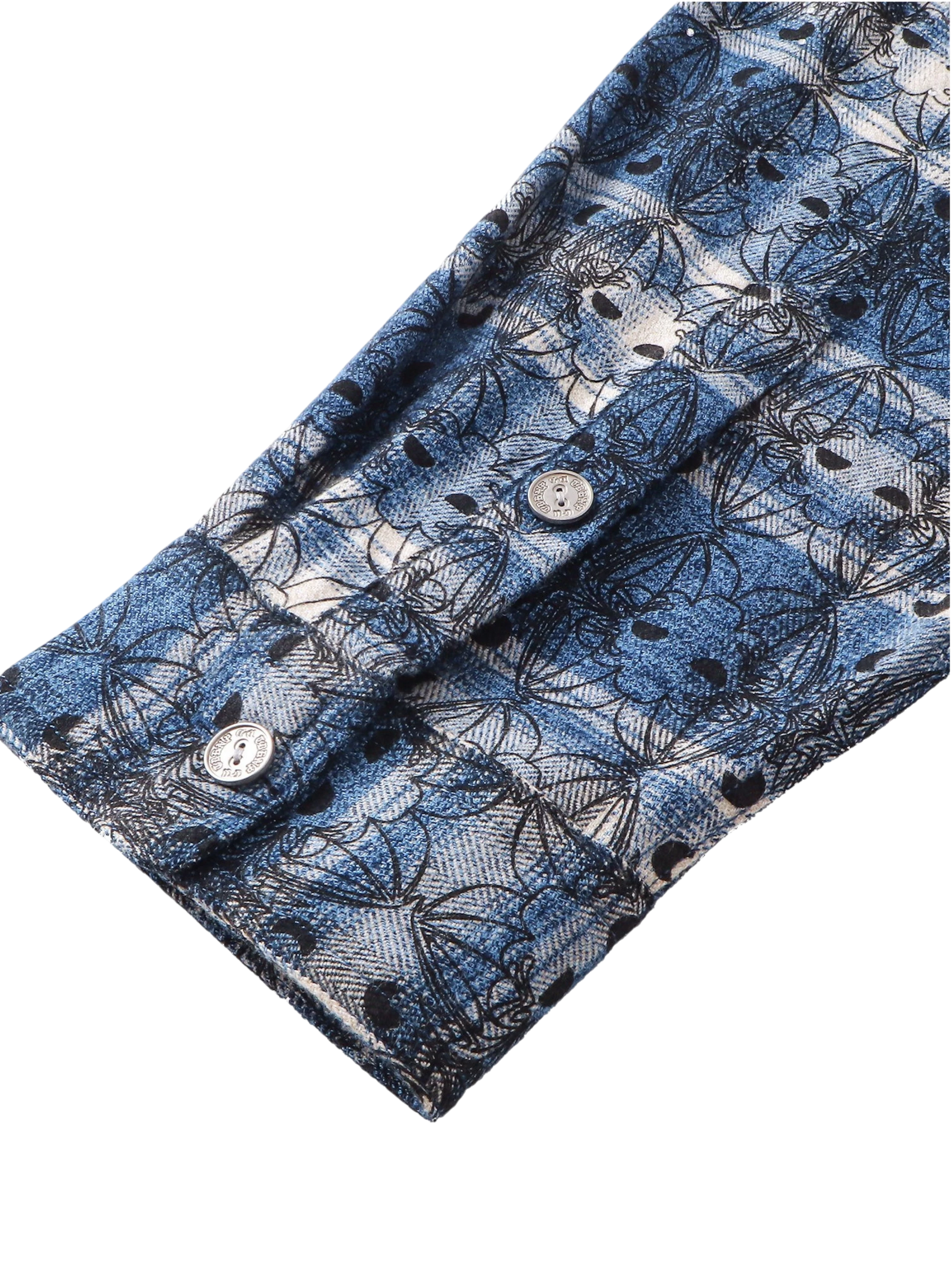 TBHNP Luminous Dawn Shadowbat buckle plaid flannel shirt — men's gothic streetwear button-up