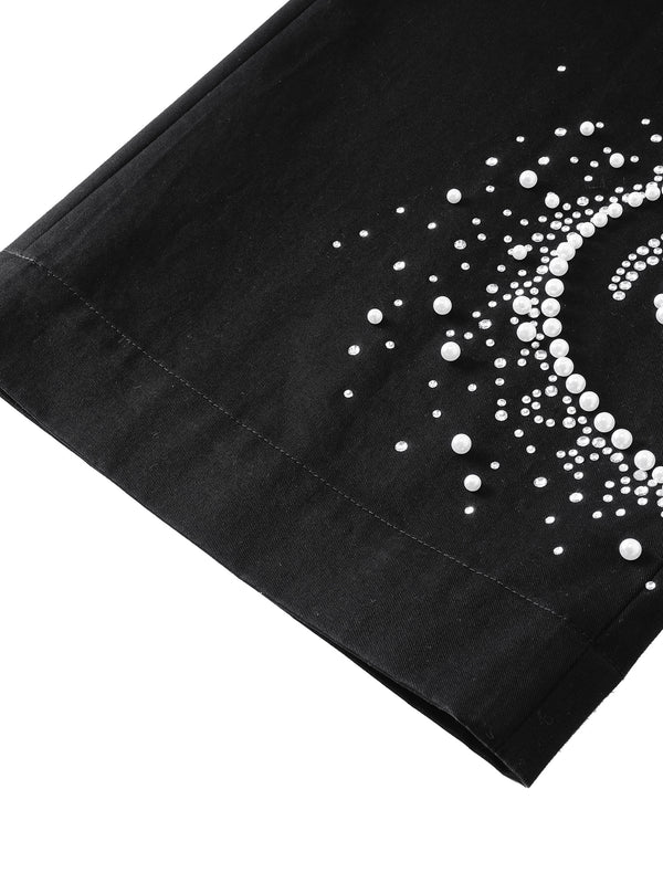 LUMINOUS DAWN PEARL RHINESTONE DRESS PANTS