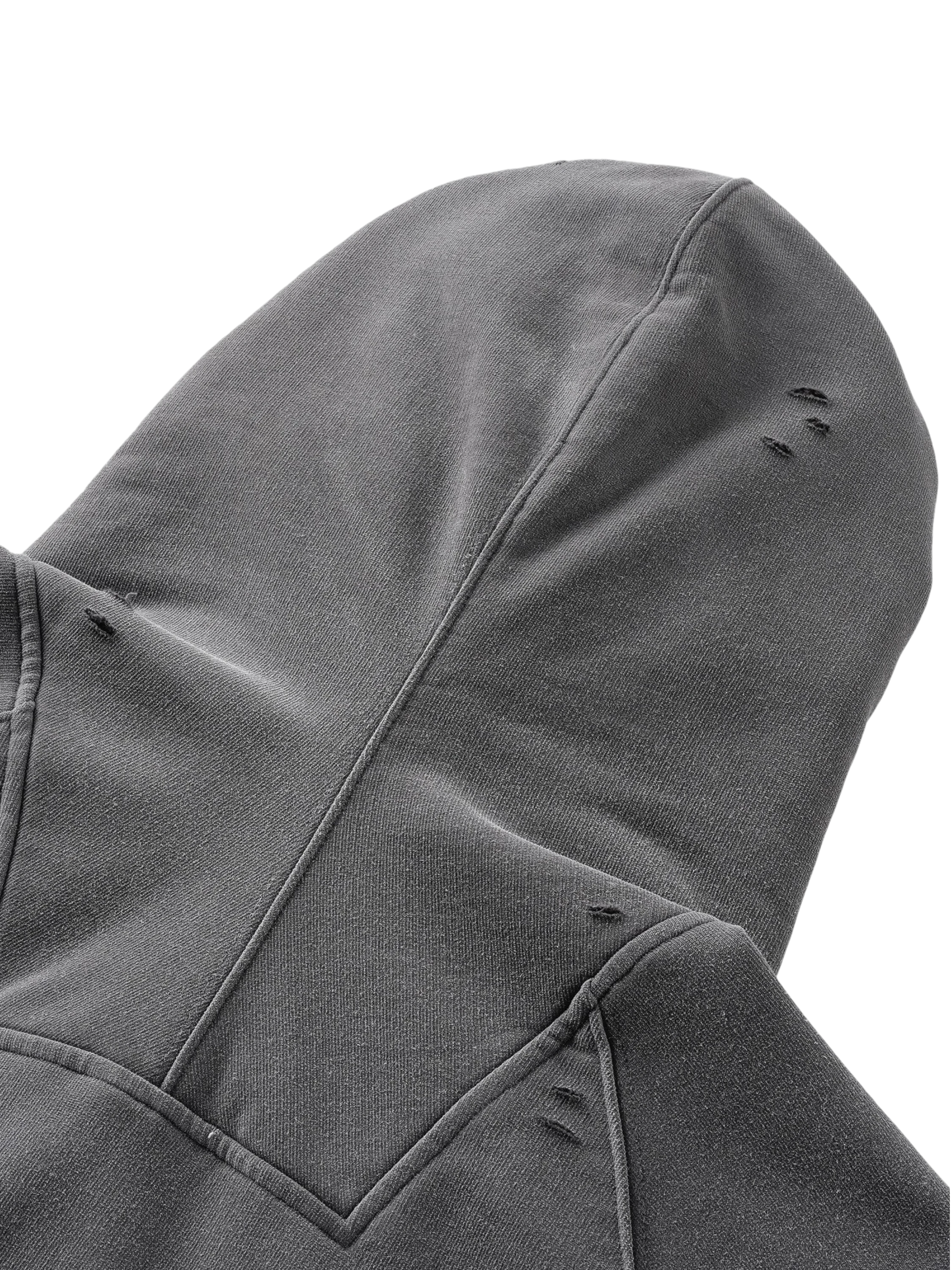 TBHNP Disciple distressed stained pullover hoodie, grey — men's streetwear hoodie