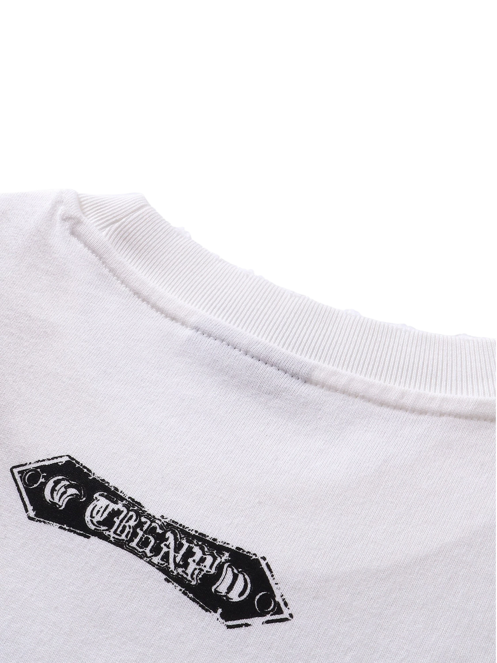 TBHNP Luminous Dawn gothic castle print heavyweight t-shirt, white — men's streetwear graphic tee