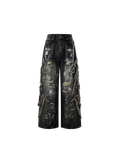 LUMINOUS DAWN GRAFFITI DISTRESSED JEANS