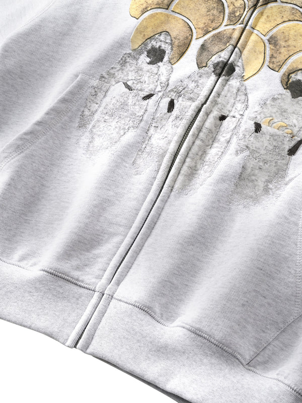 DISCIPLE GRAPHIC FLOCKED ZIP HOODIE
