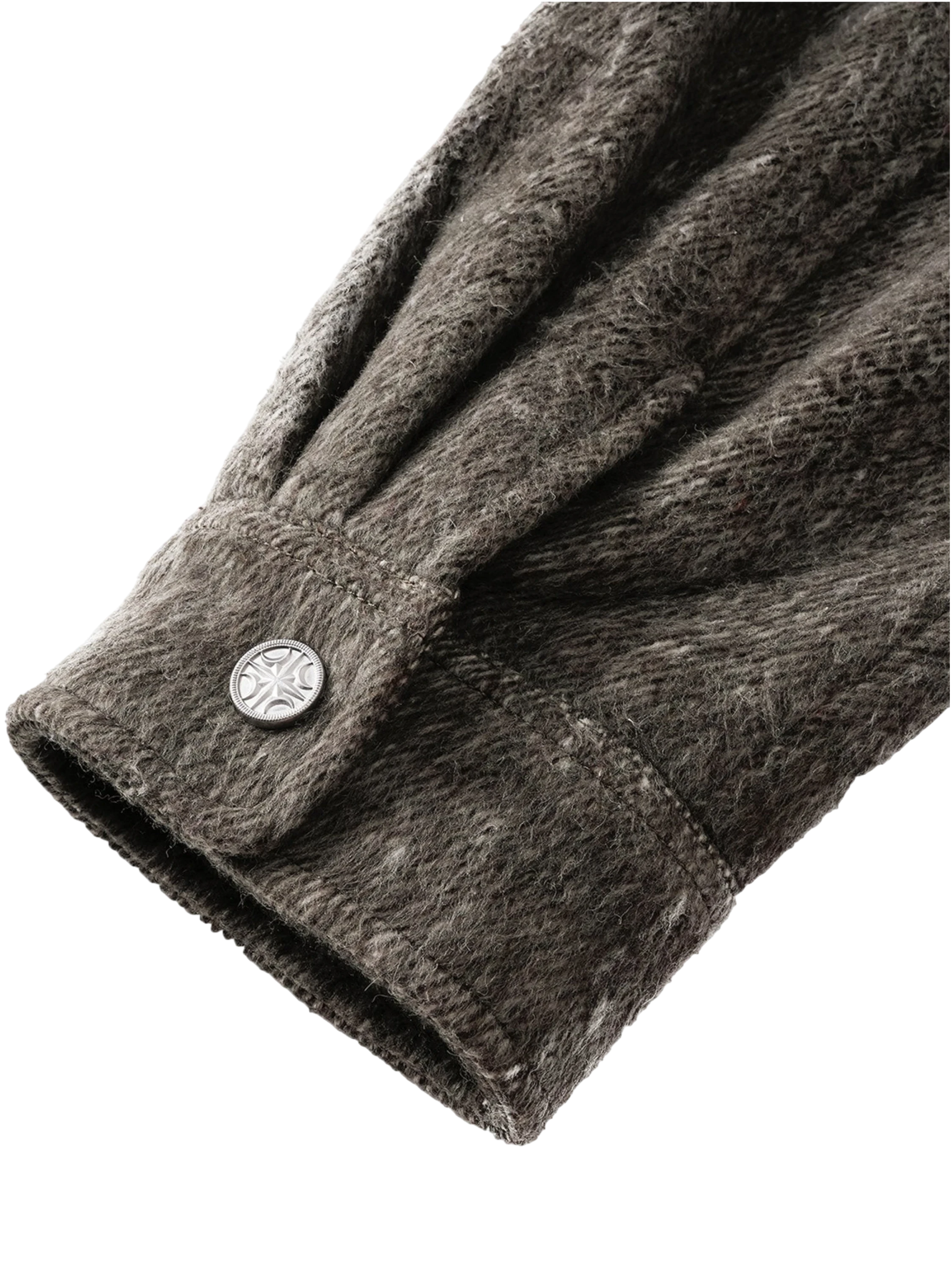 TBHNP Luminous Dawn rhinestone embellished wool-blend shirt — men's gothic streetwear shirt