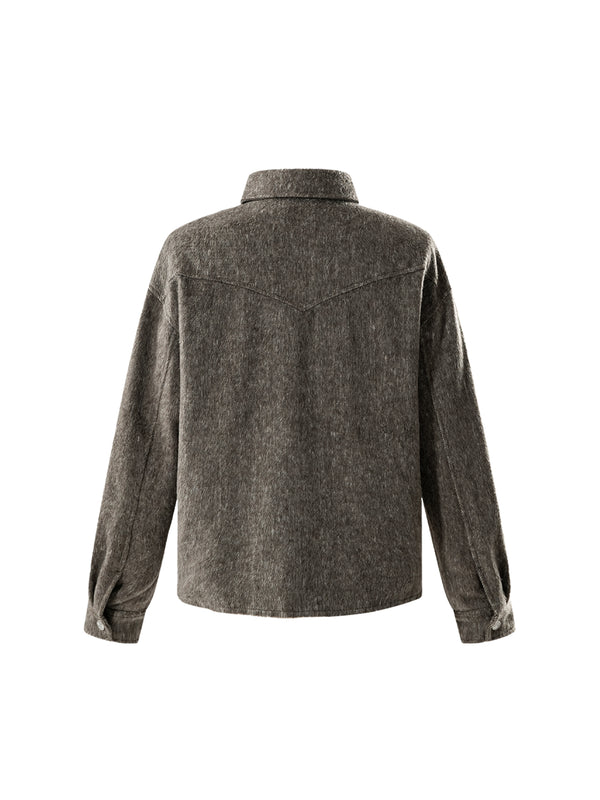 LUMINOUS DAWN RHINESTONE CROPPED SHIRT