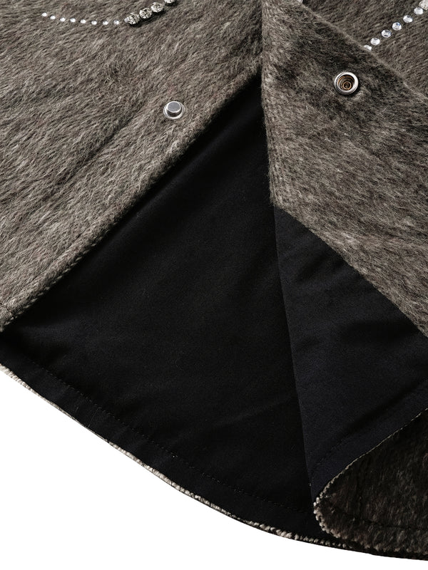 LUMINOUS DAWN RHINESTONE CROPPED SHIRT