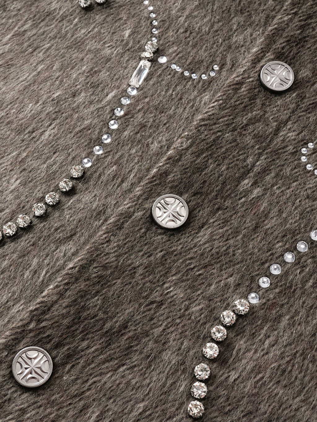 LUMINOUS DAWN RHINESTONE CROPPED SHIRT