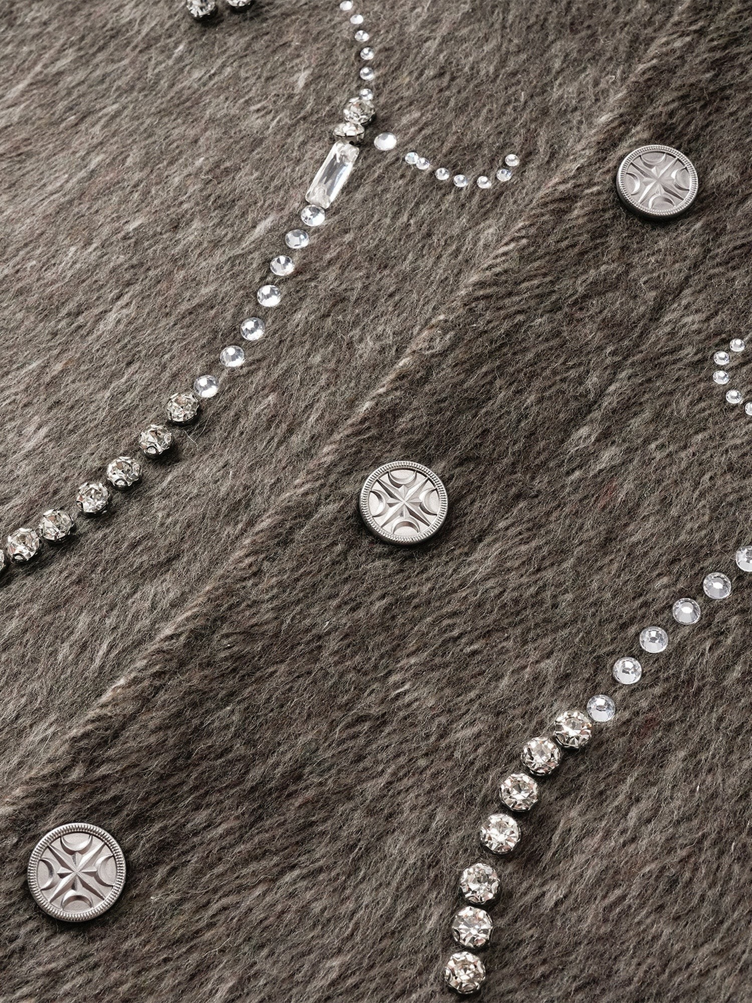 LUMINOUS DAWN RHINESTONE EMBELLISHED CROPPED SHIRT