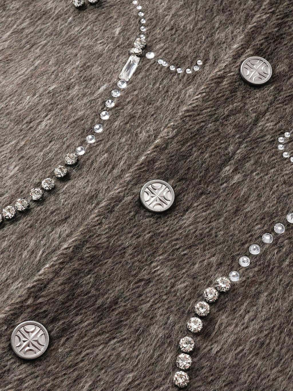 LUMINOUS DAWN RHINESTONE EMBELLISHED CROPPED SHIRT