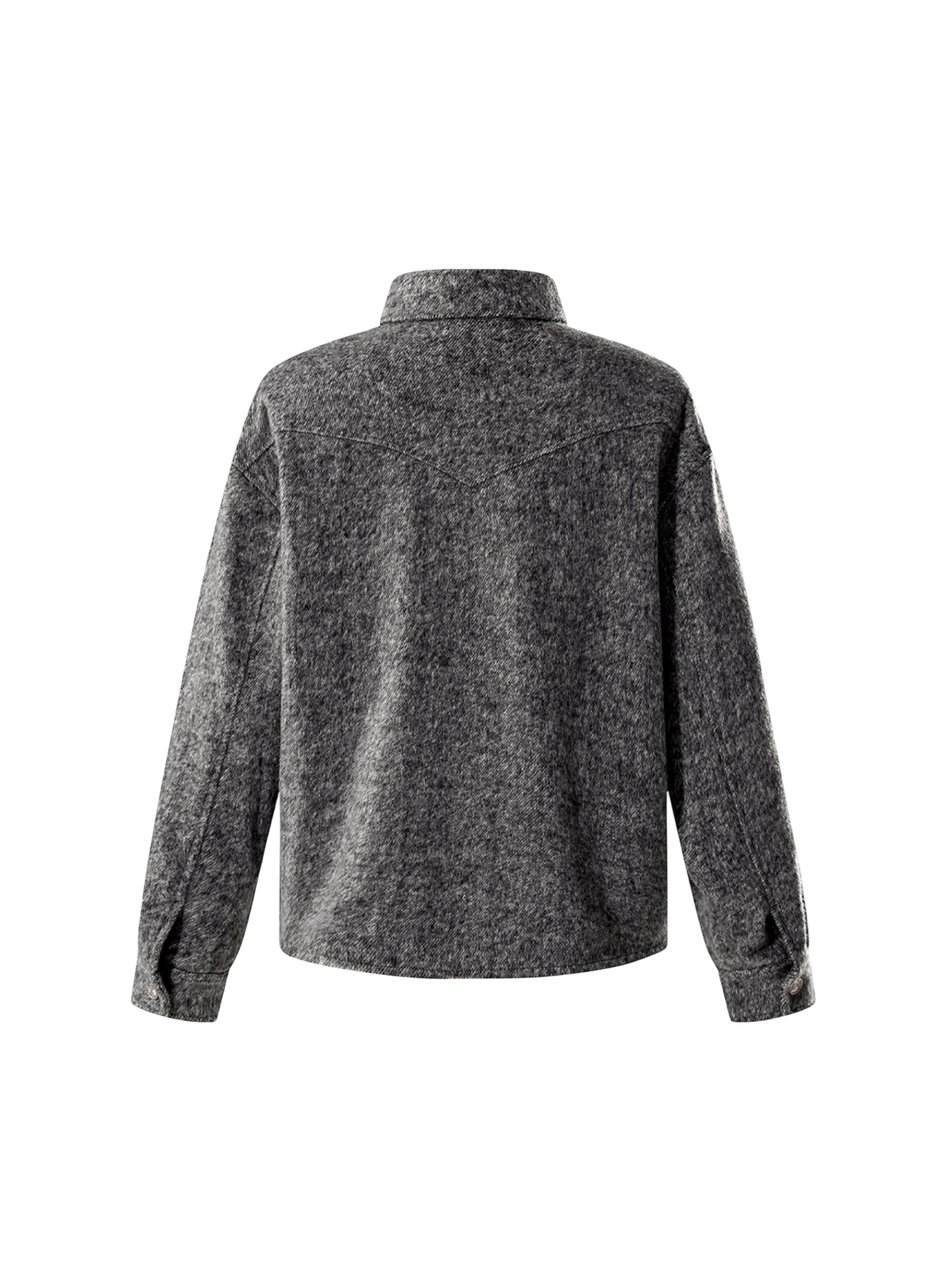 TBHNP Luminous Dawn rhinestone embellished wool-blend shirt — men's gothic streetwear shirt