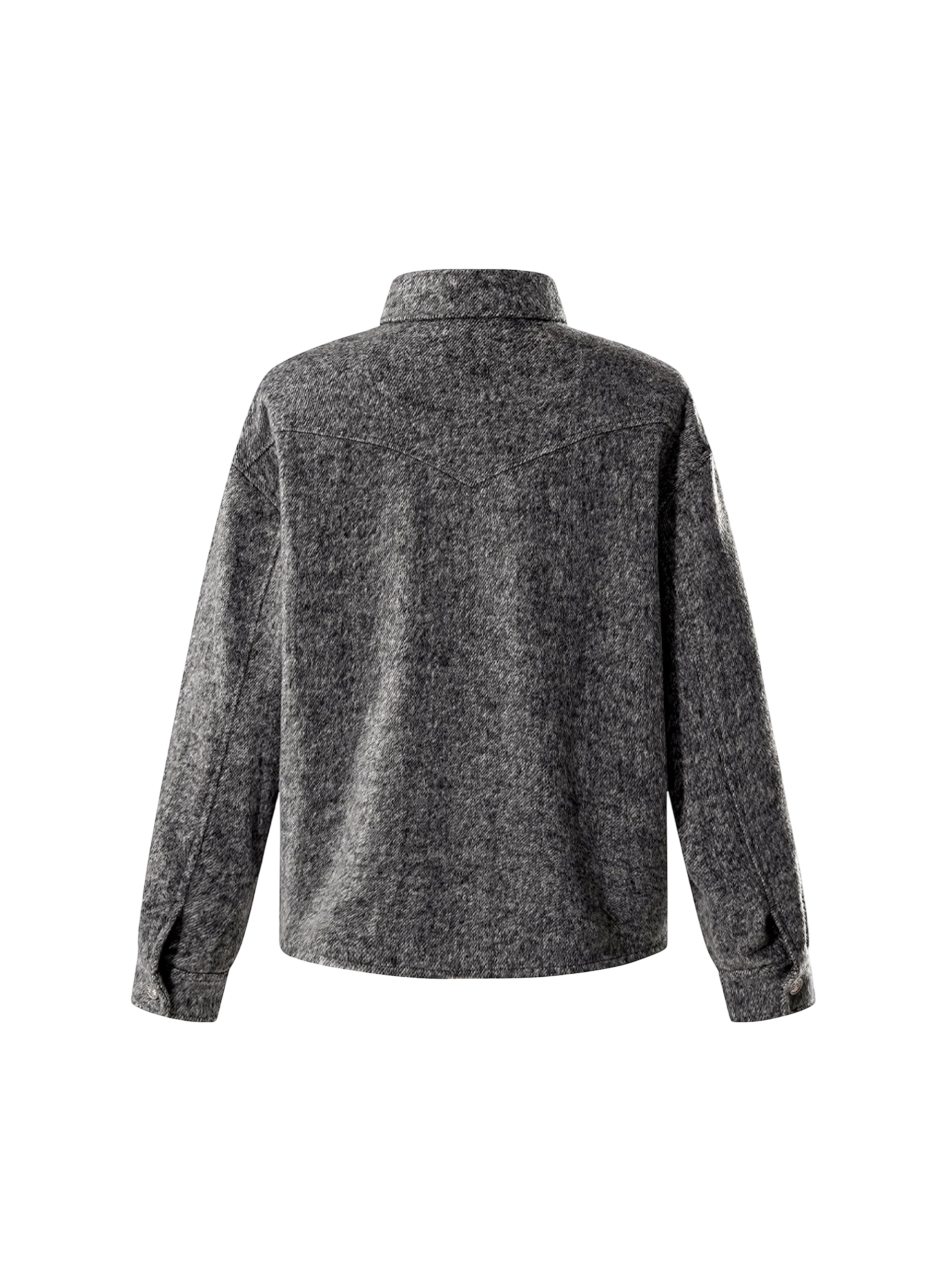 TBHNP Luminous Dawn rhinestone embellished wool-blend shirt — men's gothic streetwear shirt