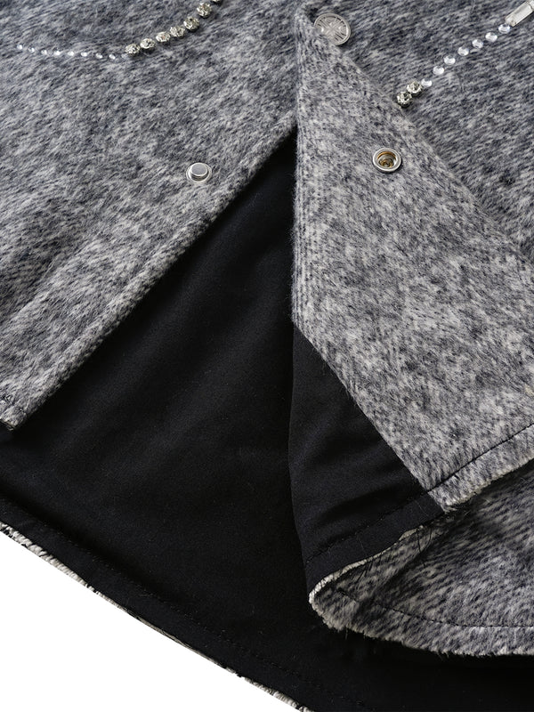 LUMINOUS DAWN RHINESTONE CROPPED SHIRT