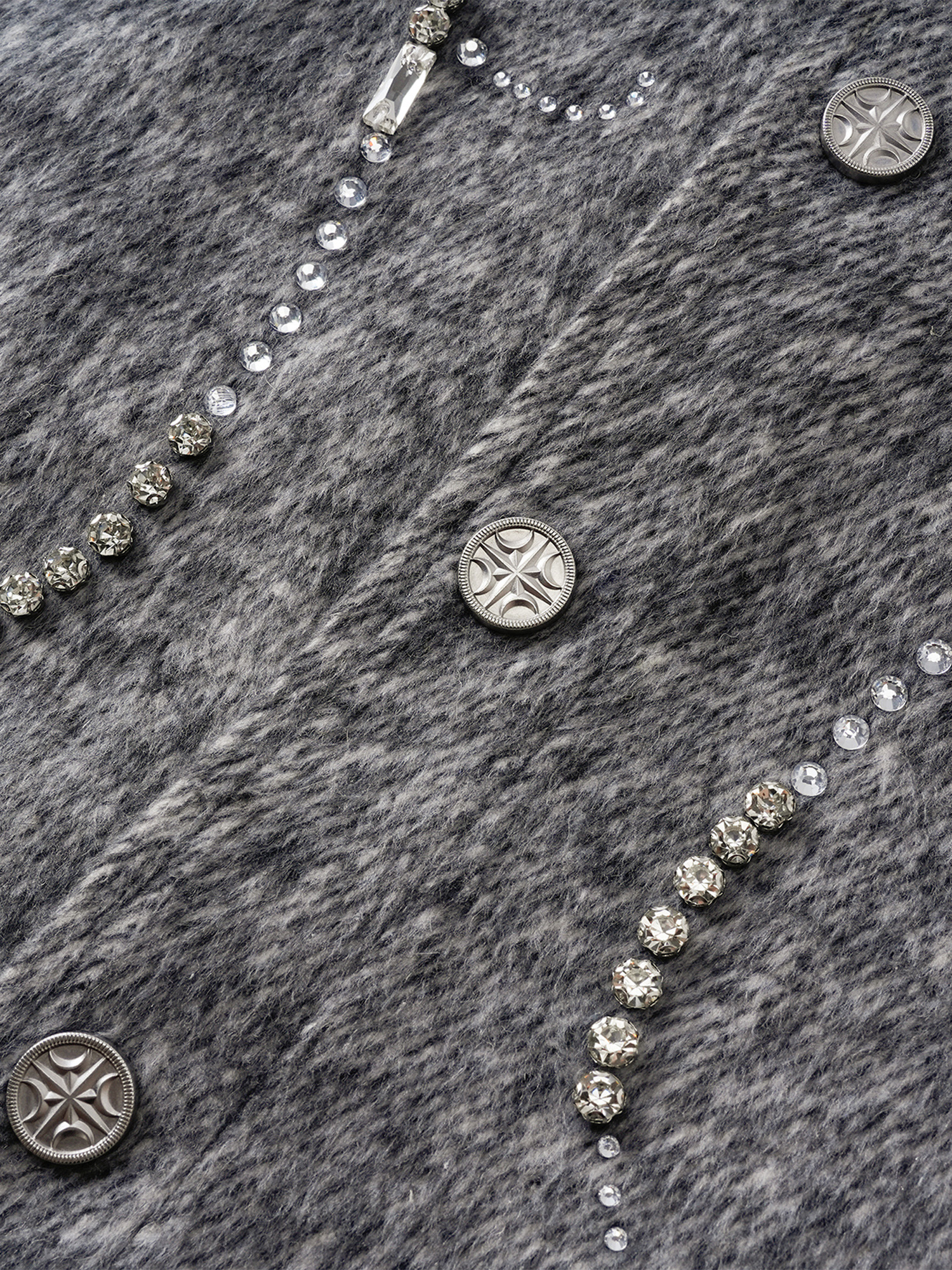 LUMINOUS DAWN RHINESTONE CROPPED SHIRT