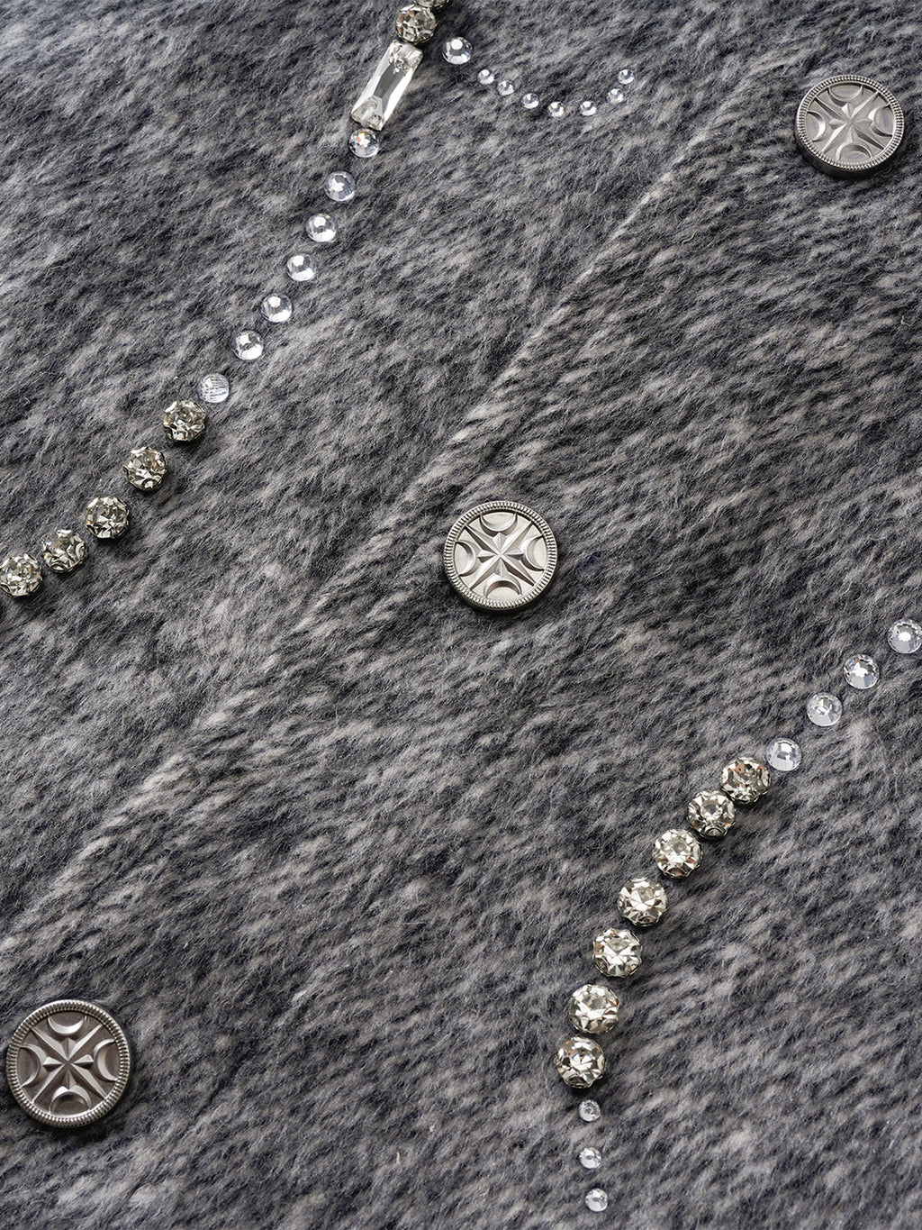 LUMINOUS DAWN RHINESTONE CROPPED SHIRT