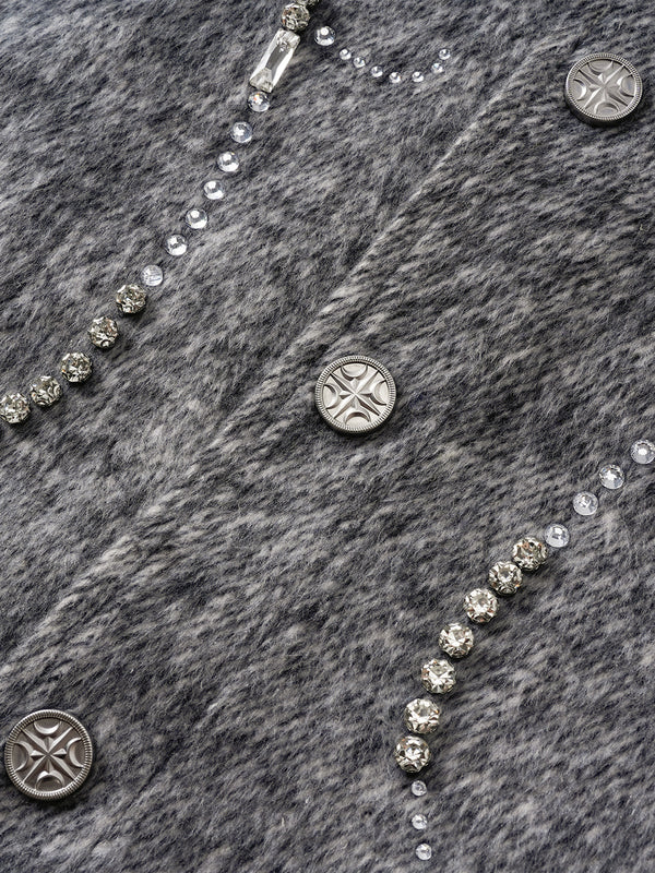 LUMINOUS DAWN RHINESTONE CROPPED SHIRT