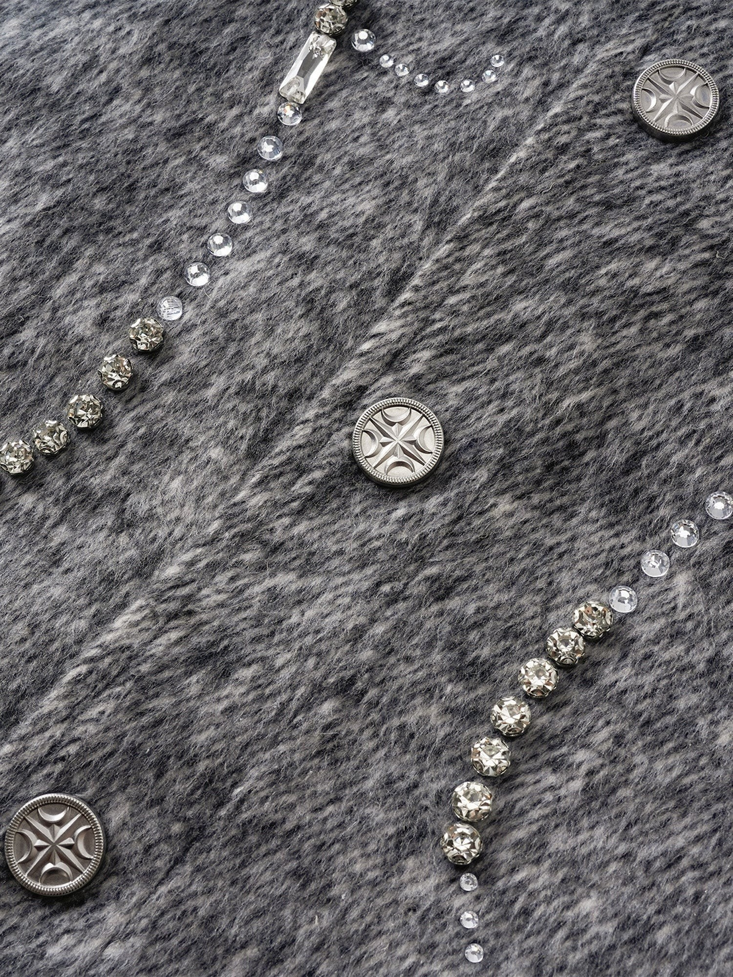 LUMINOUS DAWN RHINESTONE EMBELLISHED CROPPED SHIRT