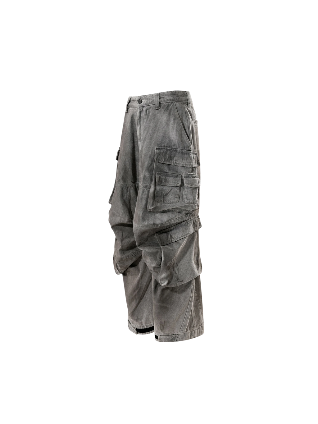 TBHNP Disciple mud-dyed multi-pocket baggy cargo pants — men's streetwear cargo pants