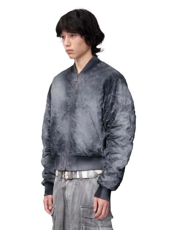 DISCIPLE WRINKLED SPRAY-PAINTED MA1 JACKET