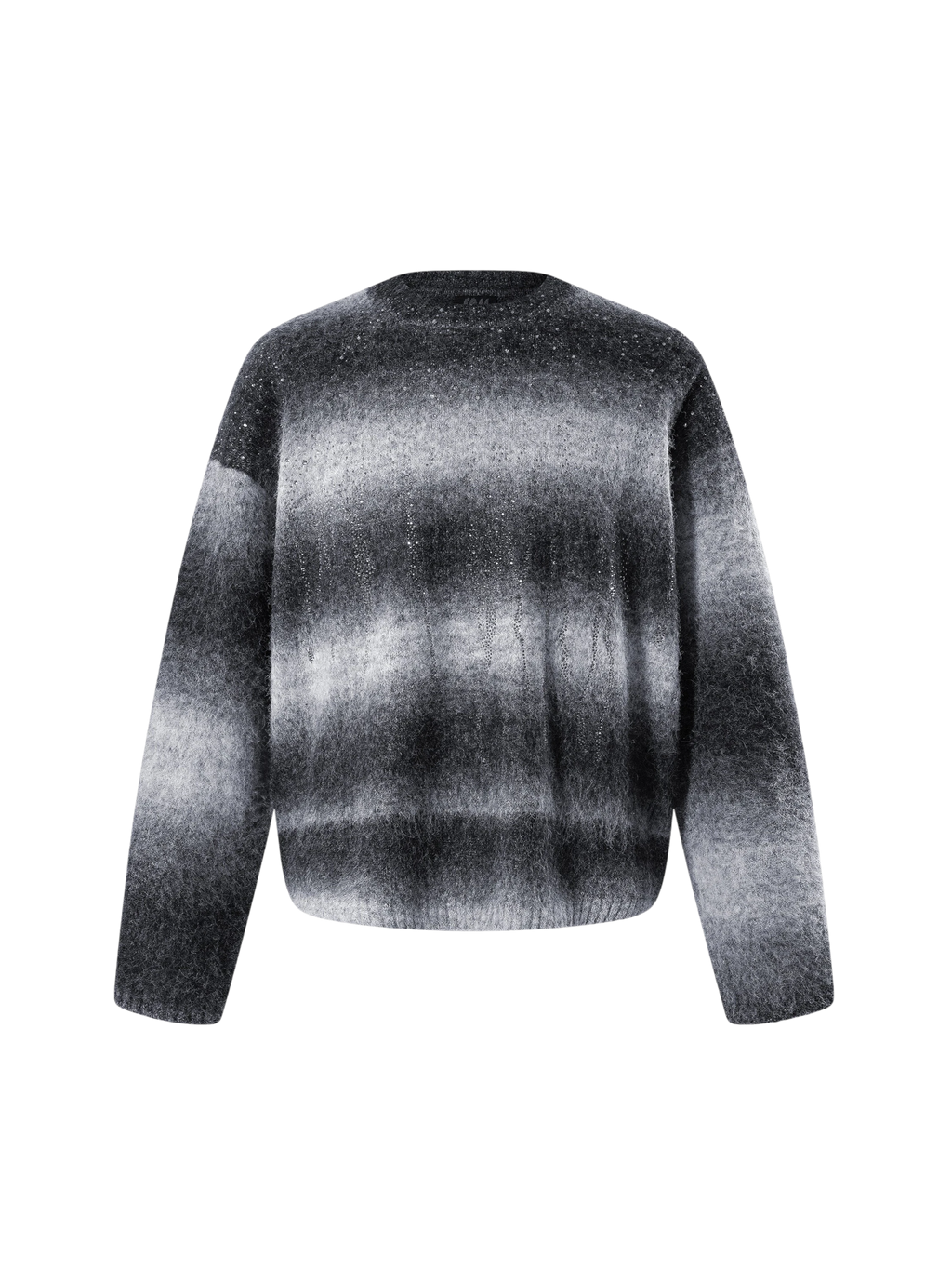 LUMINOUS DAWN RHINESTONE MOHAIR KNIT SWEATER